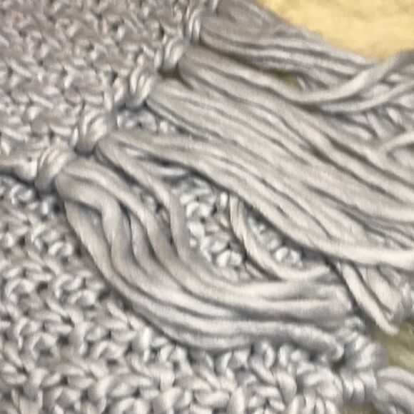 Bam Scarf Long cozy  chunky Knit New gray - Picture 3 of 5